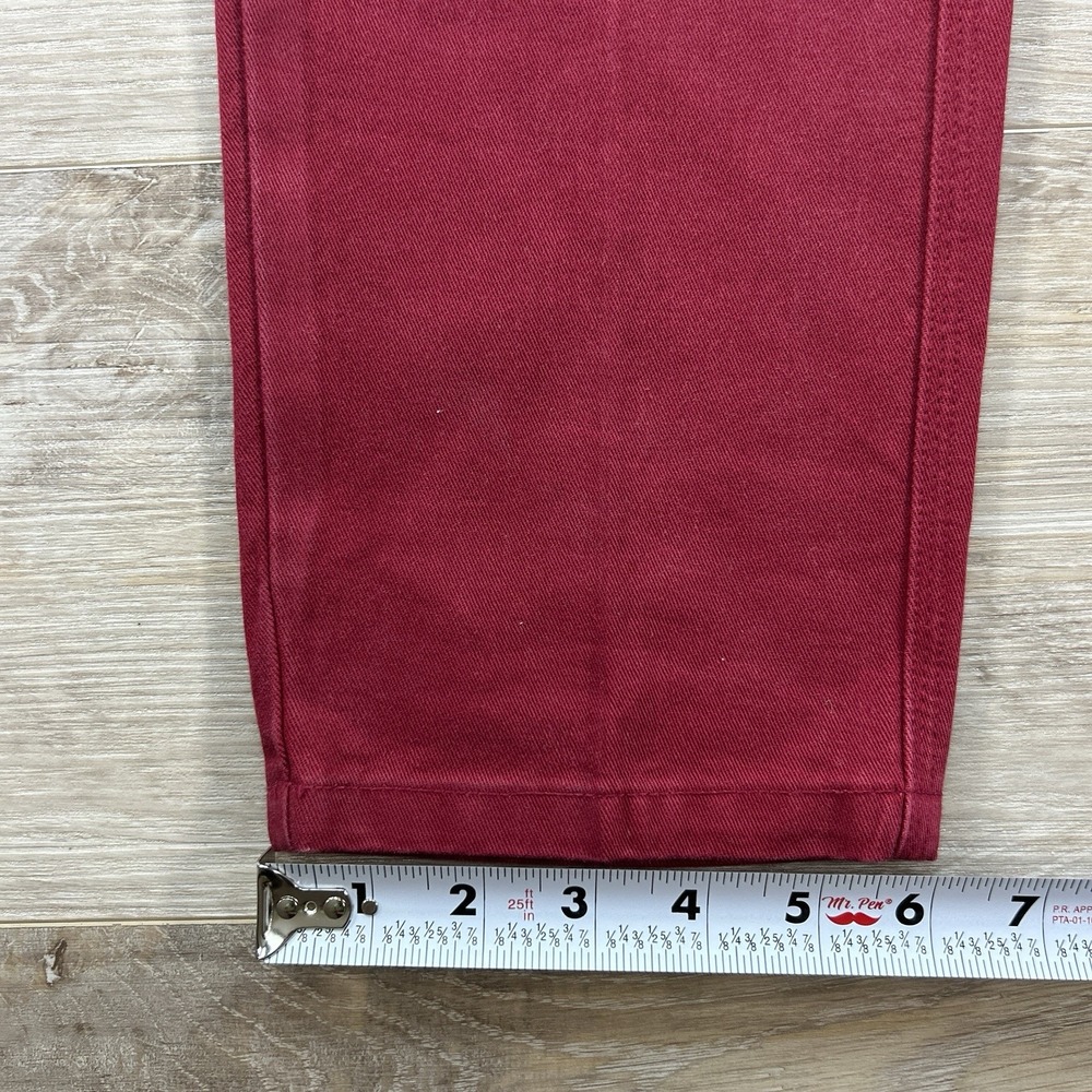 Vintage Marithe Girbaud Francois Size 7/8 Red High-Rise Tapered Jeans 90s - Picture 13 of 14